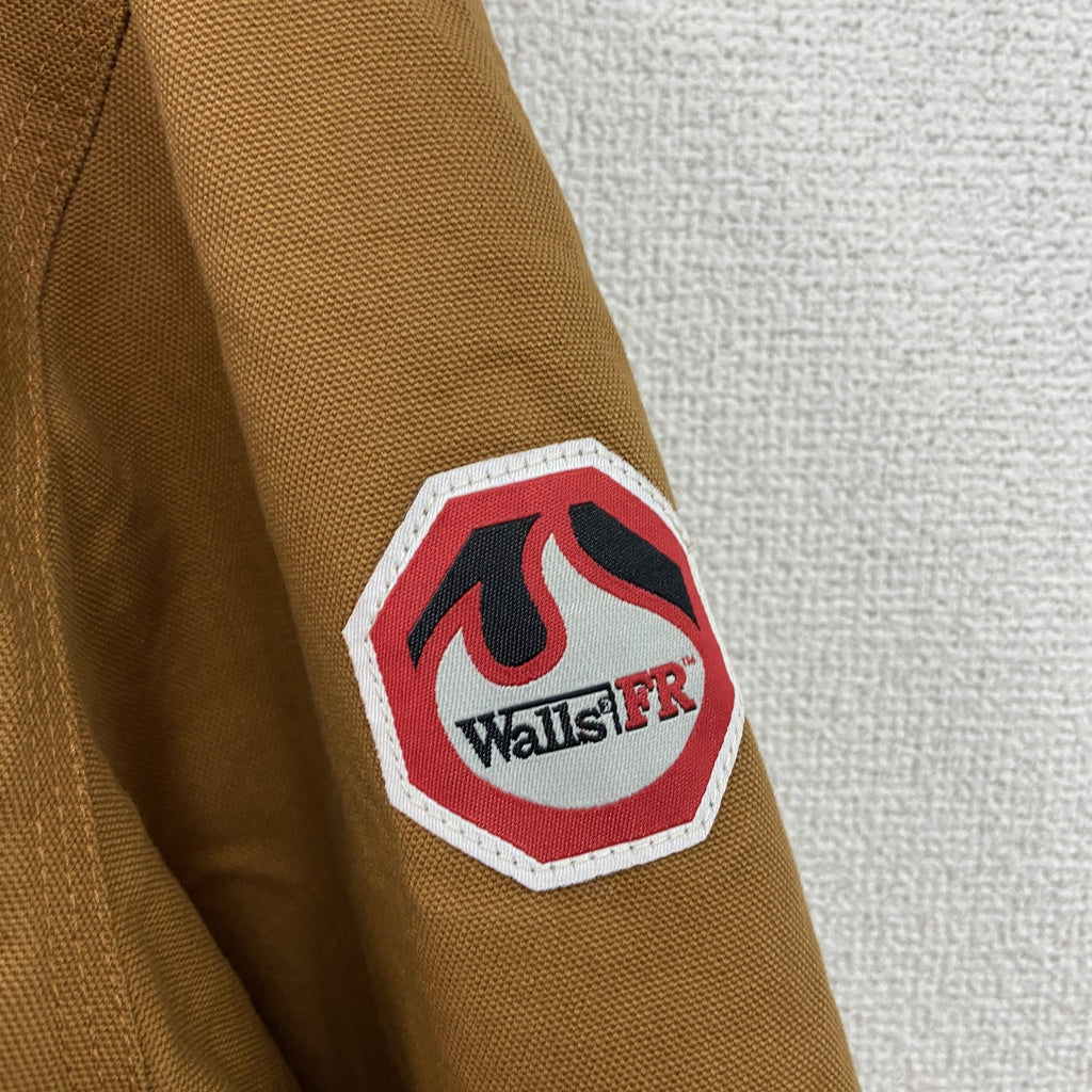 WallasFR　ダックジャケット　ワークジャケット　比翼仕立て　茶色　ブラウン　Lサイズ