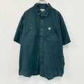 Carhartt　カーハート　半袖ボタンダウンシャツ　ワークシャツ　紺　ネイビー　XLサイズ