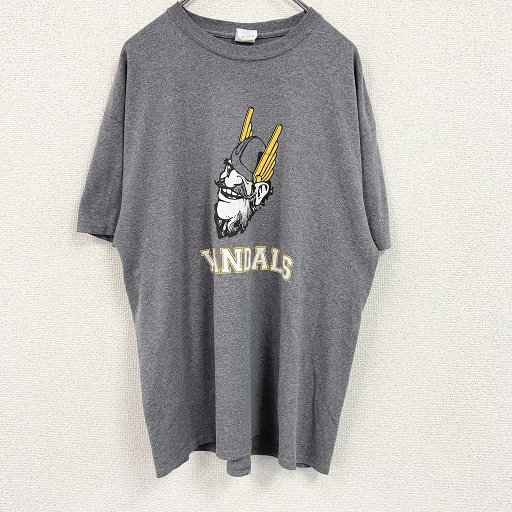 PORT&COMPANY　半袖プリントTシャツ　カレッジロゴ　ジョーバンダル　灰色　グレー　XLサイズ