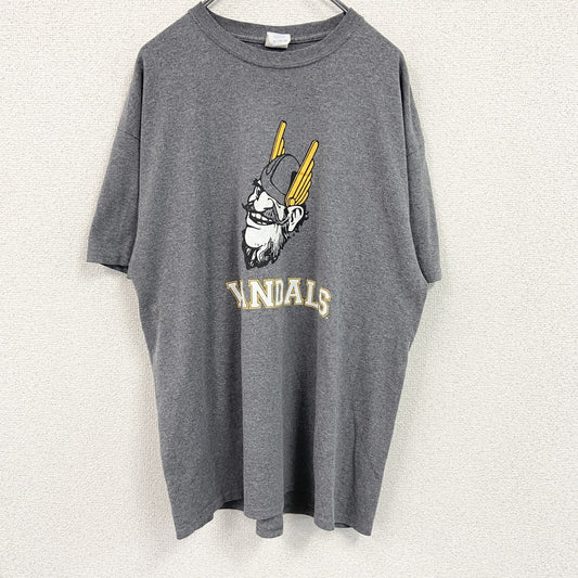 PORT&COMPANY　ポートアンドカンパニー　半袖プリントTシャツ　灰色　グレー　XLサイズ