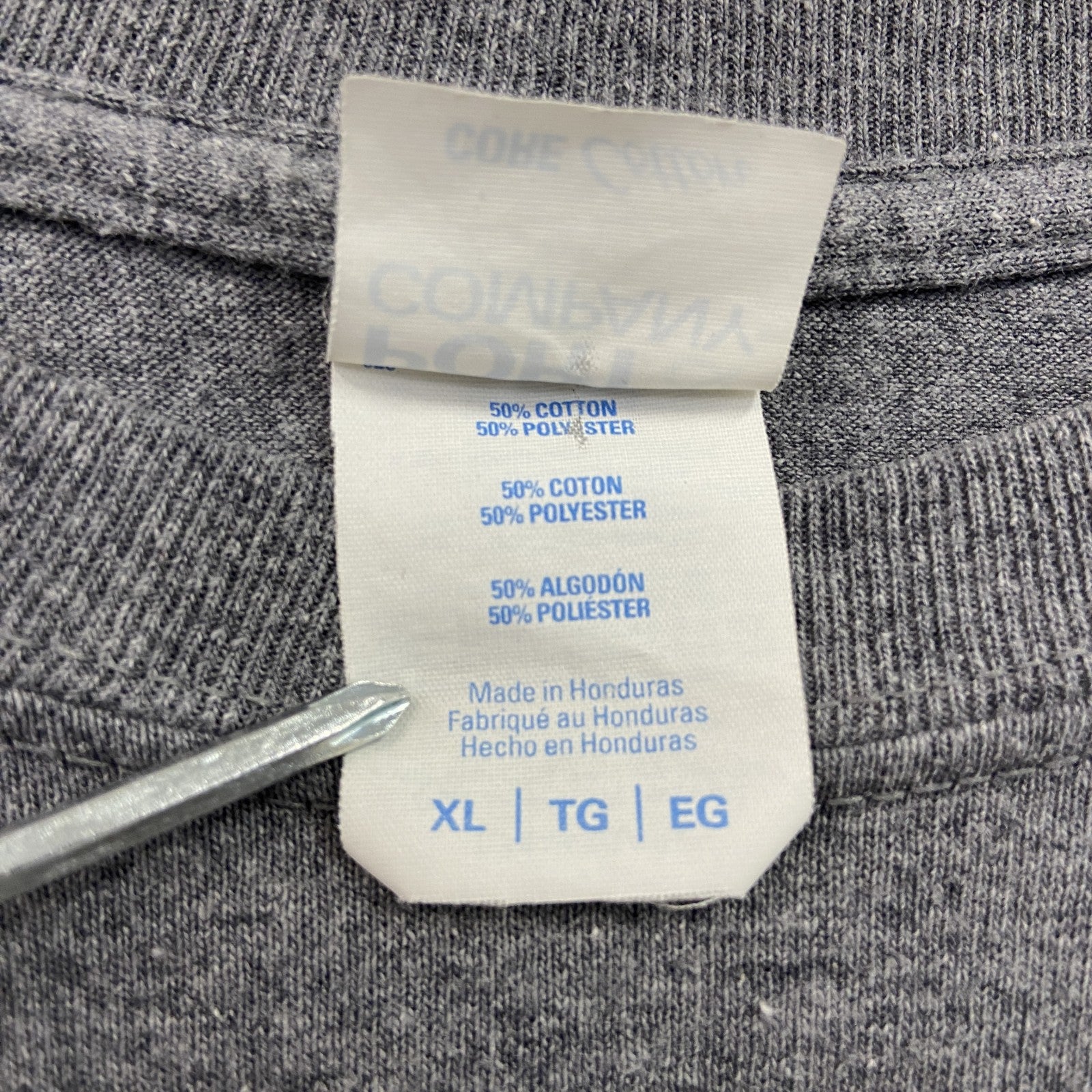 PORT&COMPANY　半袖プリントTシャツ　カレッジロゴ　ジョーバンダル　灰色　グレー　XLサイズ
