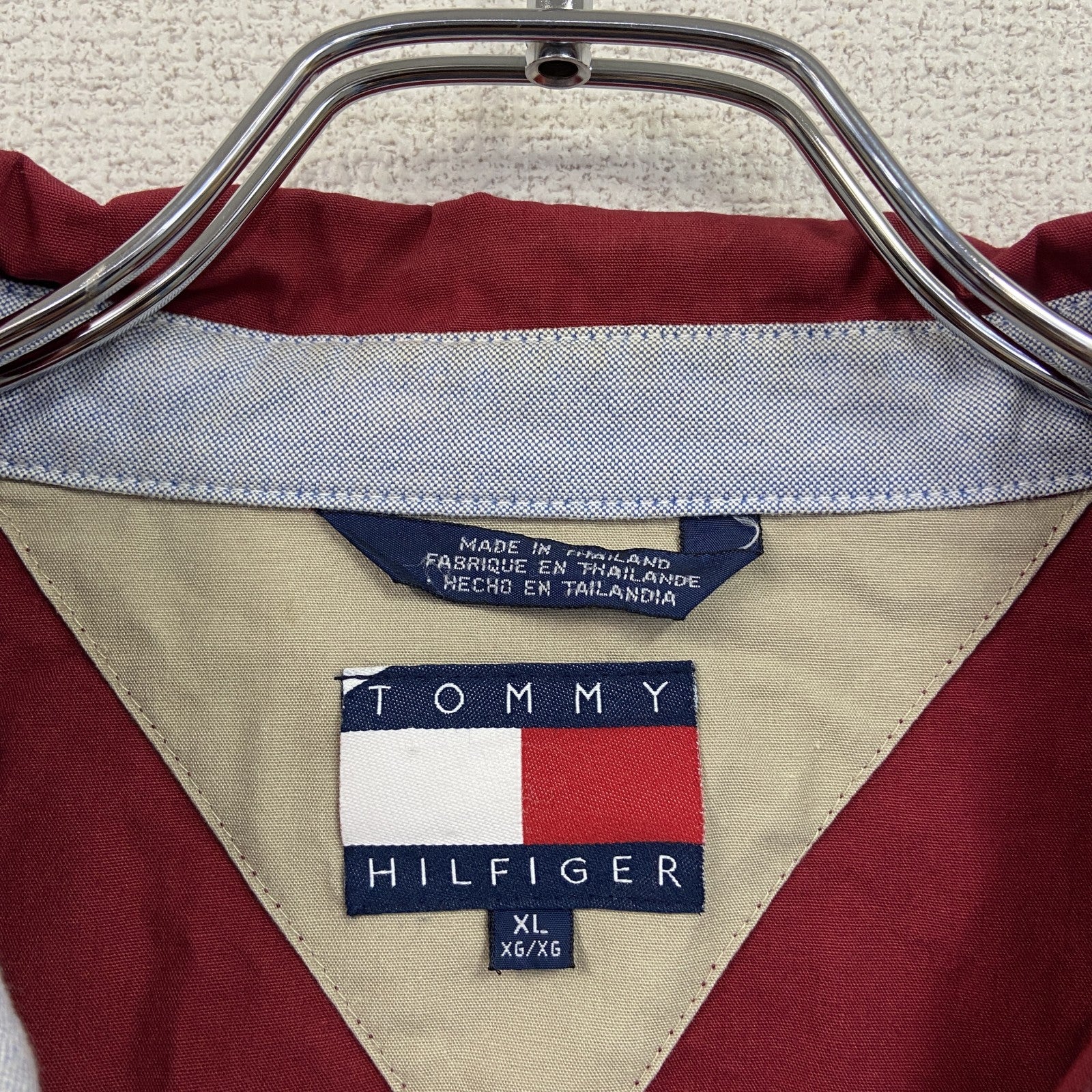 90s　TOMMY HILFIGER　トミーヒルフィガー　ブルゾン/スイングトップ　ヴィンテージ　赤　レッド　XLサイズ