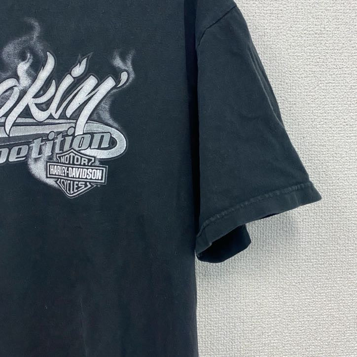 HARLEY DAVIDSON　ハーレーダビッドソン　半袖プリントTシャツ　黒　ブラック　Lサイズ