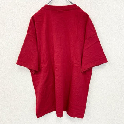 古着　used　DELTA PRO WEIGHT　半袖プリントTシャツ　クルーネック　レトロ　シティーボーイ　赤　XLサイズ