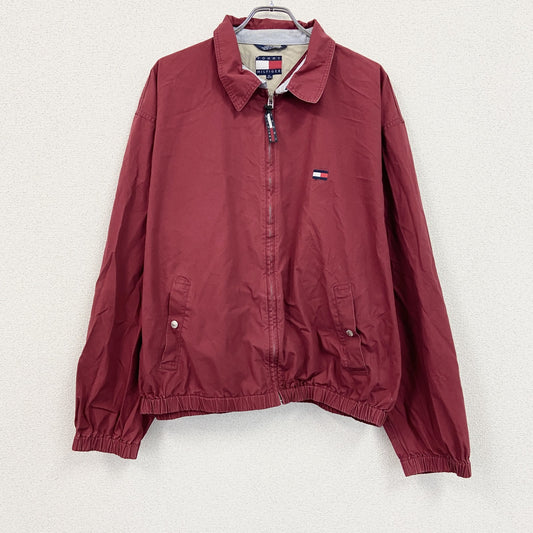 90s　TOMMY HILFIGER　トミーヒルフィガー　ブルゾン/スイングトップ　ヴィンテージ　赤　レッド　XLサイズ