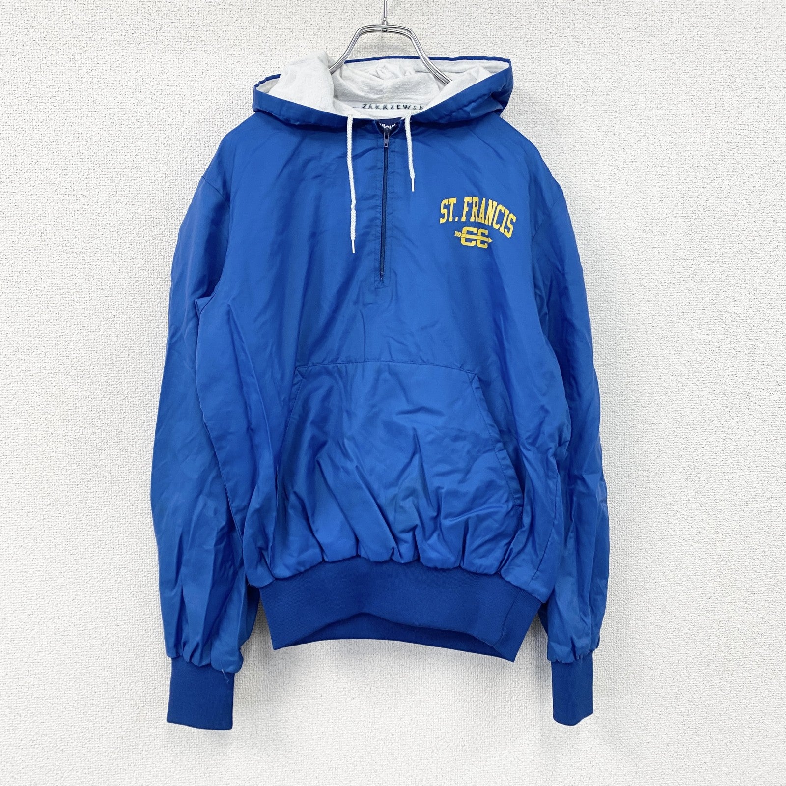 ～90s　Holloway　ホロウェイ　アノラックパーカー　2連プリント　アーチプリント　ヴィンテージ　青　ブルー　Sサイズ
