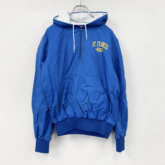 ～90s　Holloway　ホロウェイ　アノラックパーカー　2連プリント　アーチプリント　ヴィンテージ　青　ブルー　Sサイズ