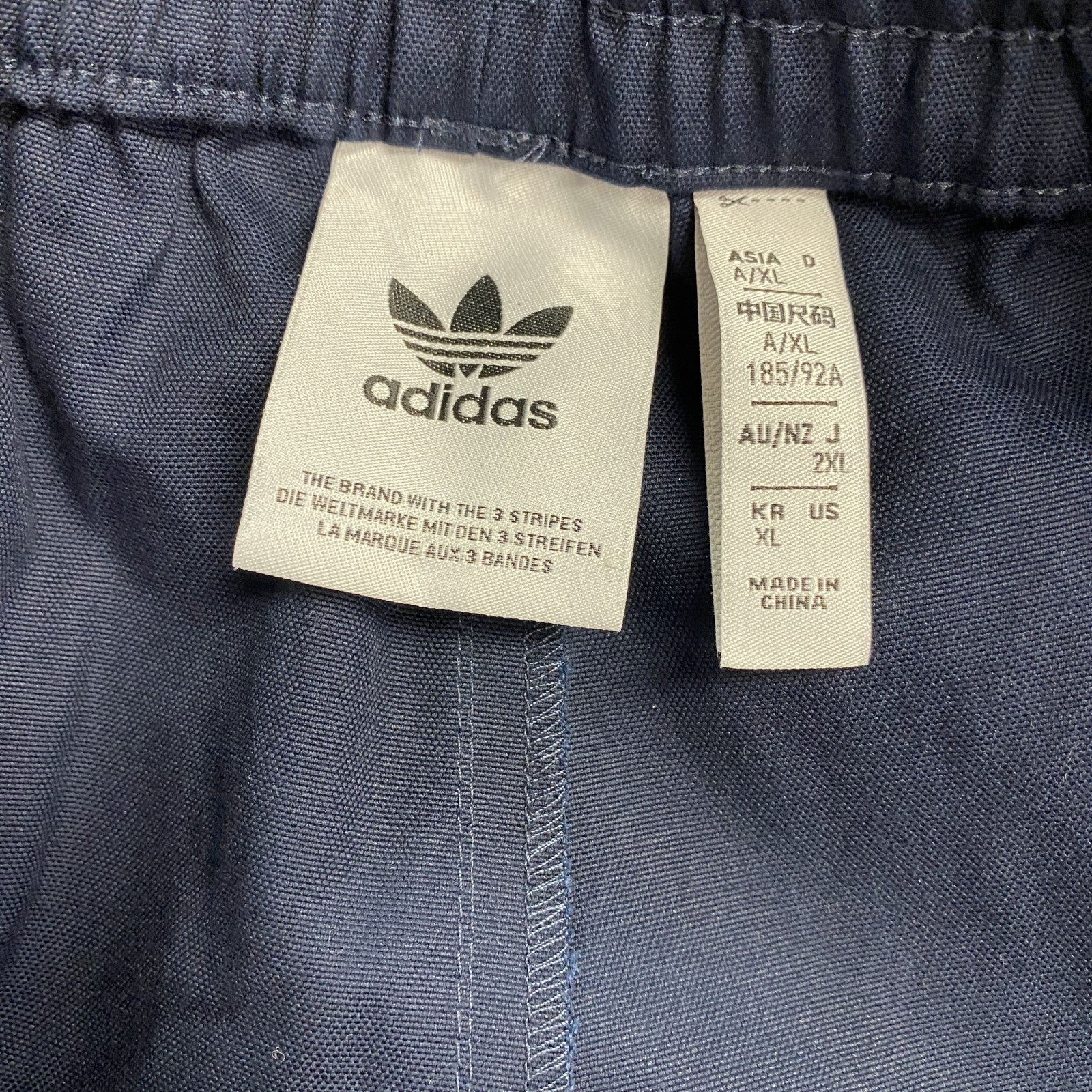 adidas　アディダス　ワークパンツ/チノパンツ　紺　ネイビー　2XLサイズ