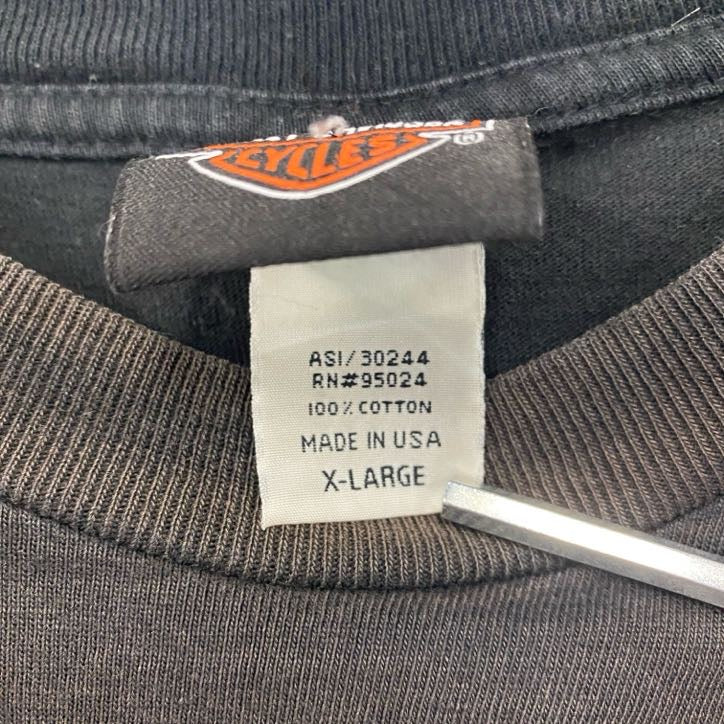 HARLEY DAVIDSON　ハーレーダビッドソン　半袖プリントTシャツ　黒　ブラック　XLサイズ