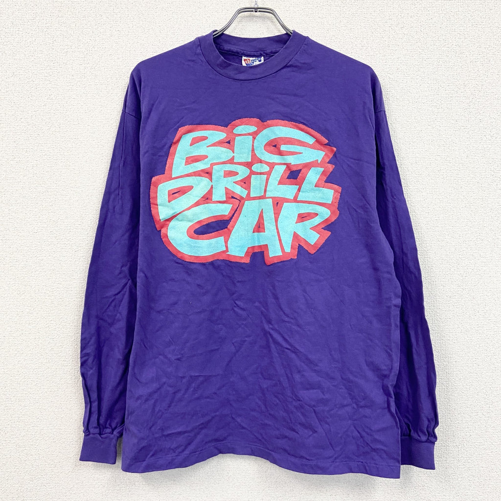 90s　Hanes　ヘインズ　長袖Tシャツ/ロンT　ヴィンテージ　紫　パープル　XLサイズ