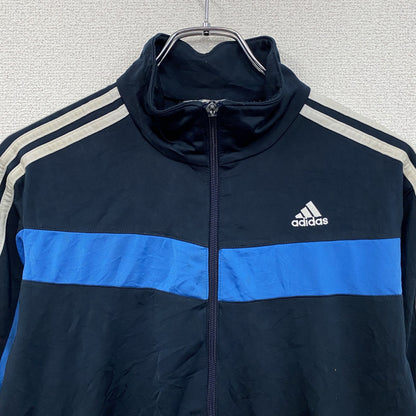 00s　adidas　アディダス　トラックジャケット/ジャージ　パフォーマンスロゴ　ヴィンテージ　ネイビー　Mサイズ