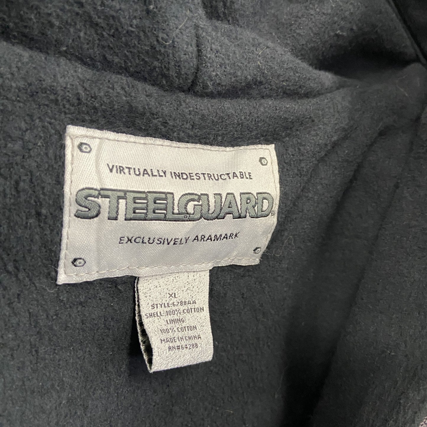 90s～　STEELGCUARD　フルジップダックパーカー　ヴィンテージ　紺　ネイビー　XLサイズ