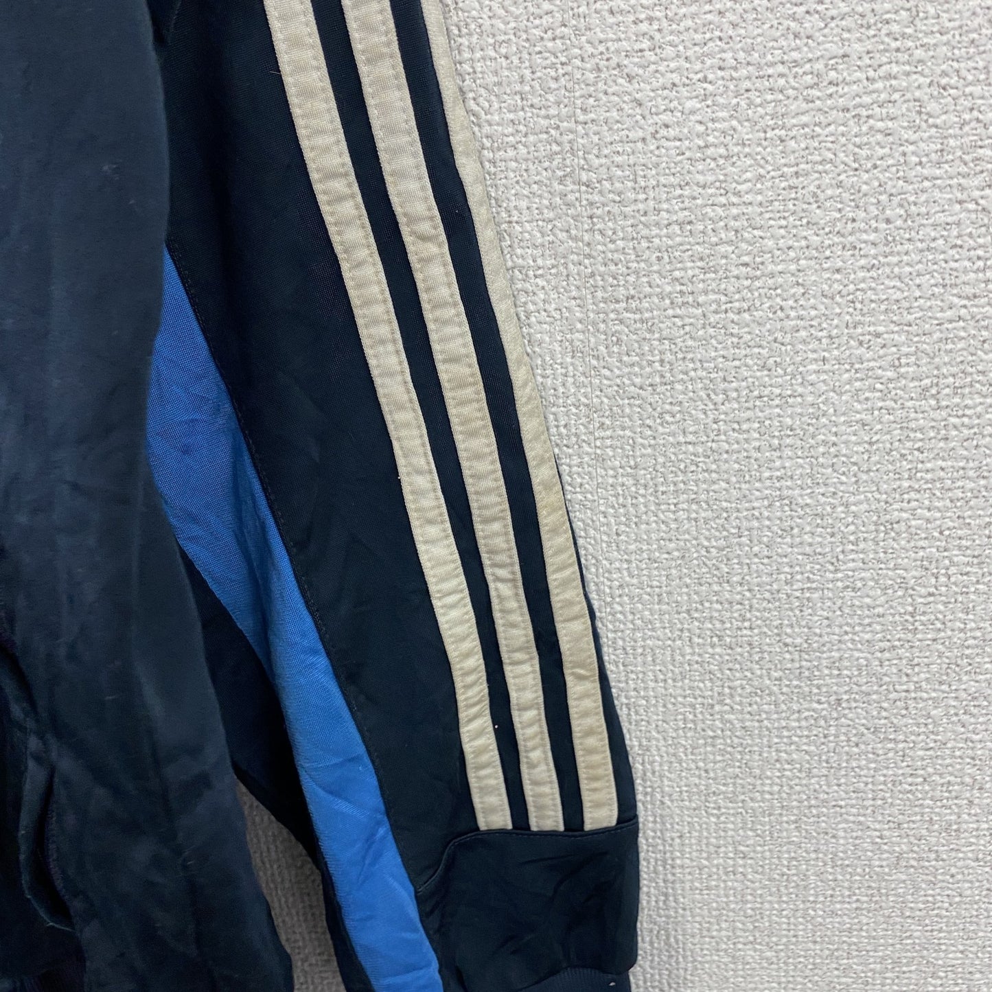 00s　adidas　アディダス　トラックジャケット/ジャージ　パフォーマンスロゴ　ヴィンテージ　ネイビー　Mサイズ