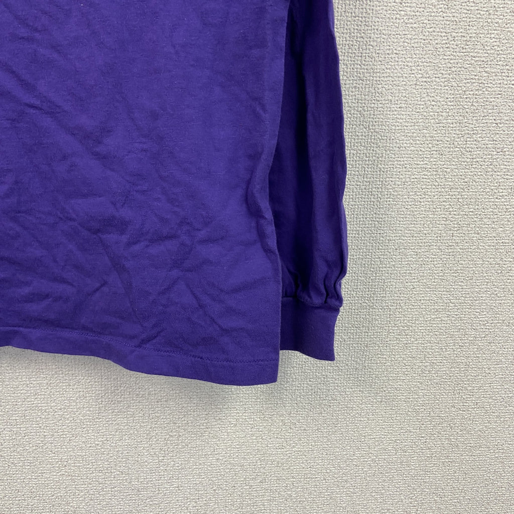 90s　Hanes　ヘインズ　長袖Tシャツ/ロンT　ヴィンテージ　紫　パープル　XLサイズ