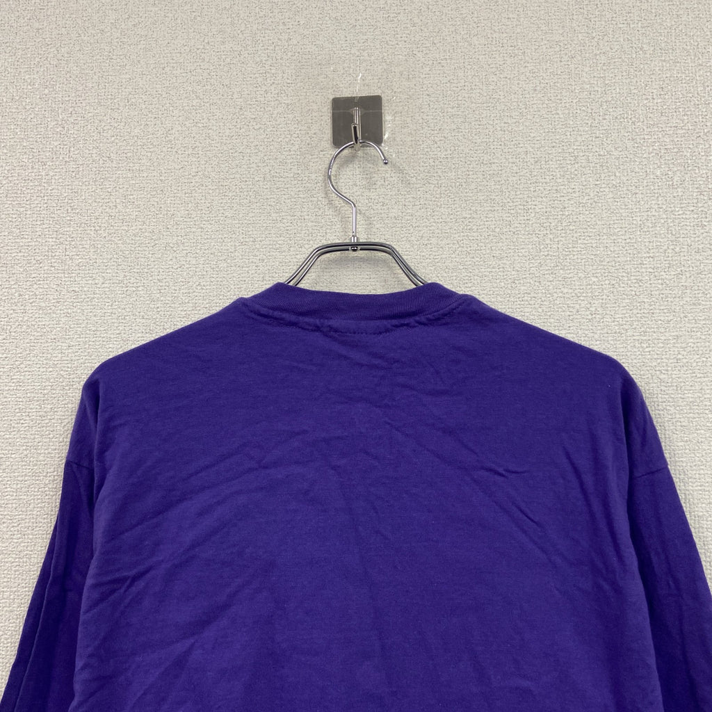 90s　Hanes　ヘインズ　長袖Tシャツ/ロンT　ヴィンテージ　紫　パープル　XLサイズ