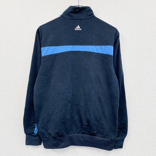 00s　adidas　アディダス　トラックジャケット/ジャージ　パフォーマンスロゴ　ヴィンテージ　ネイビー　Mサイズ