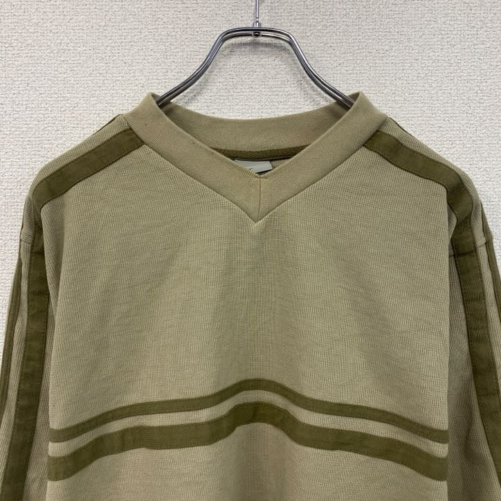 00s　NIKE　ナイキ　スウェット/トレーナー　ヴィンテージ　ワッフル生地　カーキ　Mサイズ