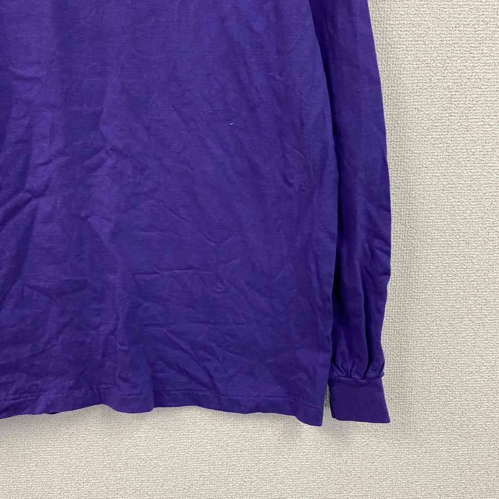 90s　Hanes　ヘインズ　長袖Tシャツ/ロンT　ヴィンテージ　紫　パープル　XLサイズ