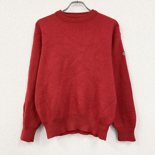 90s　adidas　アディダス　アクリルニットセーター　ヴィンテージ　赤　レッド　50サイズ