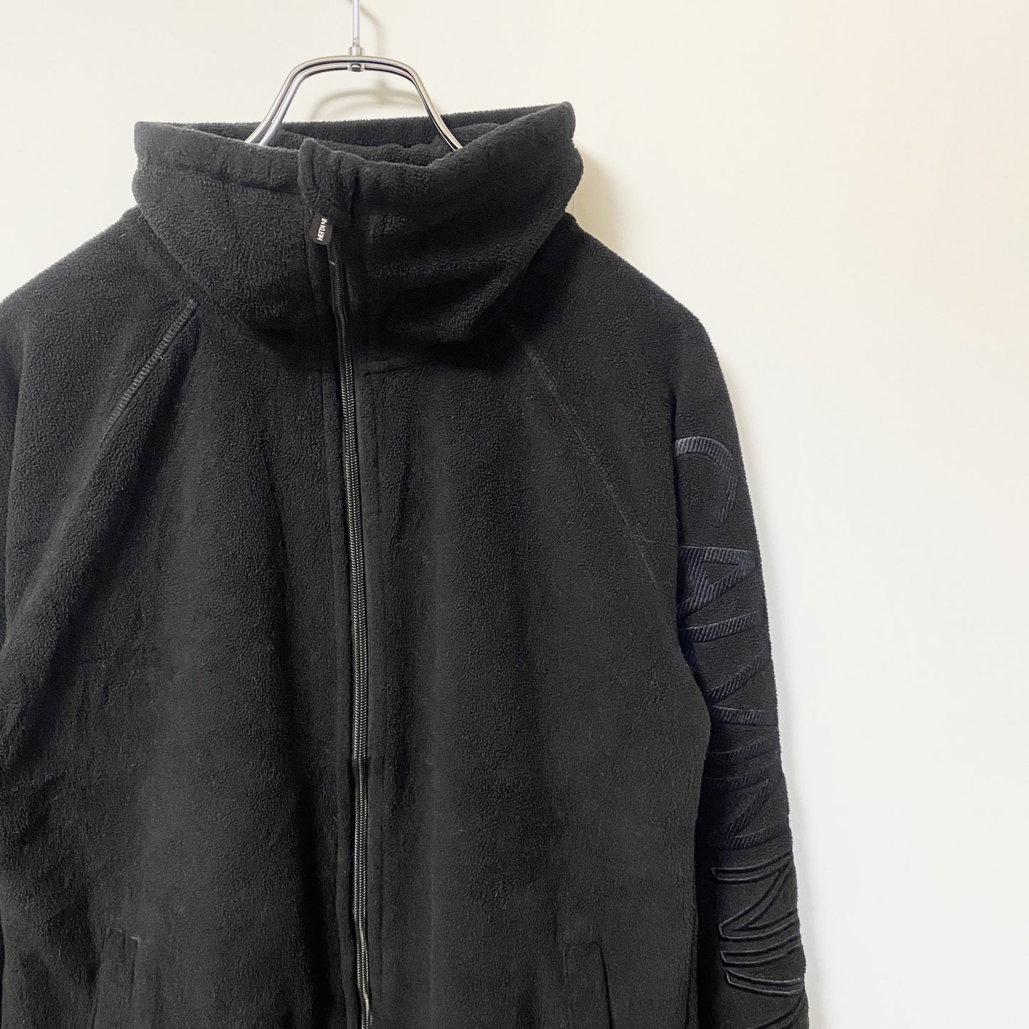 古着 used　Calvin Klein カルバンクライン　パフォーマンス　長袖フリースジャケット　ロゴ刺繍　ブラック　Sサイズ