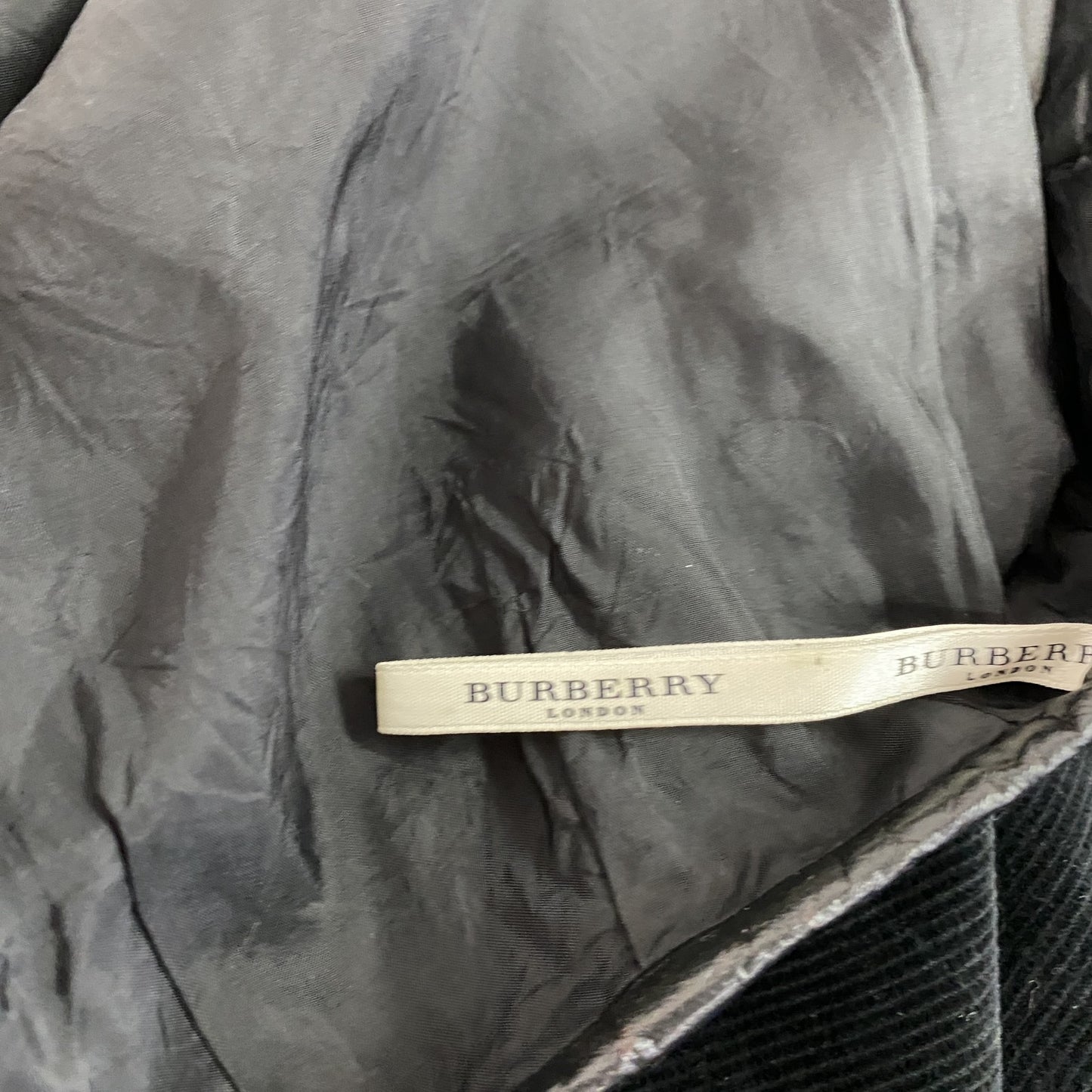 BURBERRY　バーバリー　コーデュロイロングスカート　黒　ブラック　13サイズ