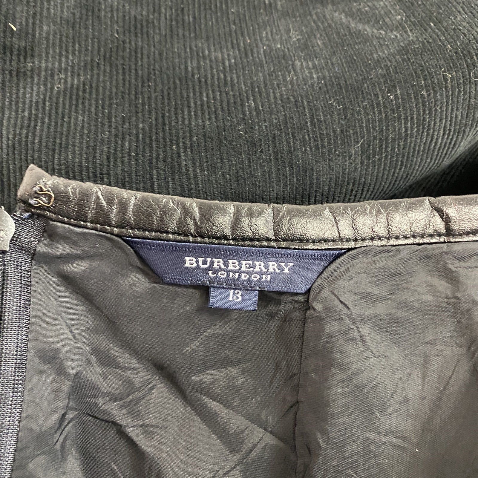 BURBERRY　バーバリー　コーデュロイロングスカート　黒　ブラック　13サイズ