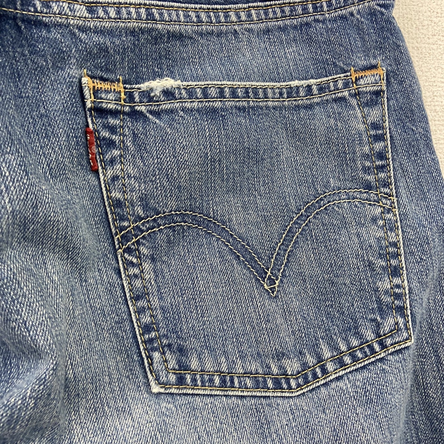 Levi’s　リーバイス　503　デニムハーフパンツ/ジーンズ　縦落ち　鬼ヒゲ　ジップフライ　インディゴ　W30サイズ