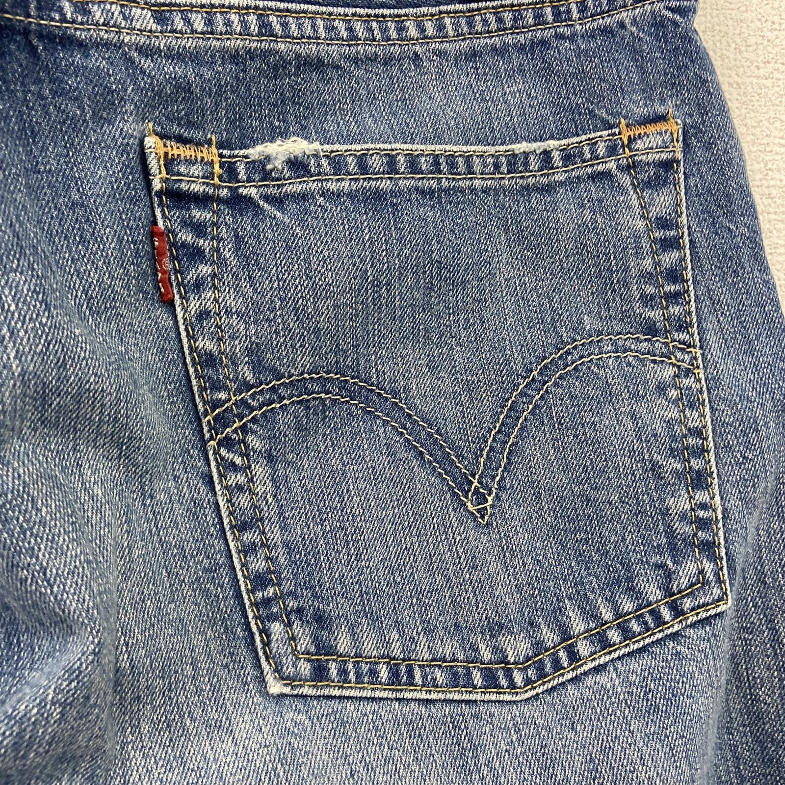 Levi’s　リーバイス　503　デニムハーフパンツ/ジーンズ　縦落ち　鬼ヒゲ　ジップフライ　インディゴ　W30サイズ