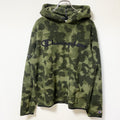 古着 used　Champion チャンピオン　長袖フリースボアパーカー　プルオーバー　ビックロゴ　迷彩柄　秋冬服　Mサイズ