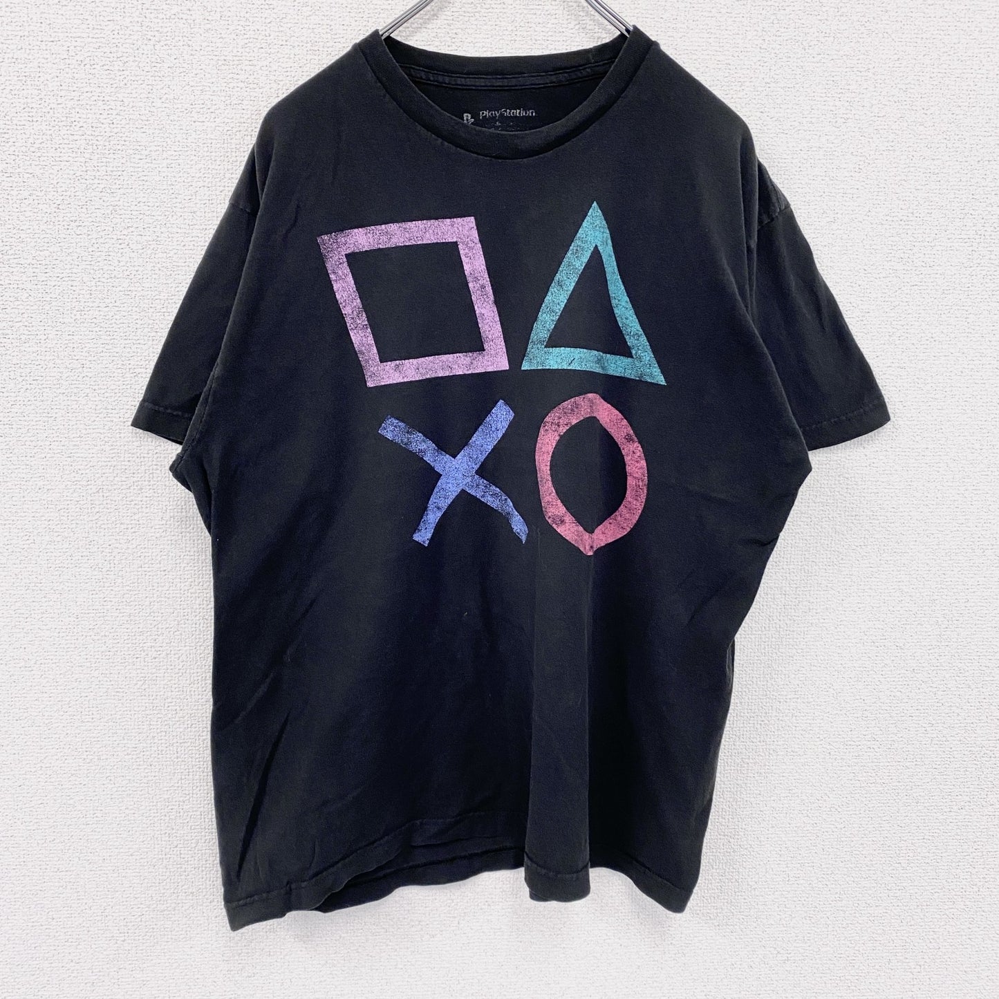 Play Station　プレイステーション　プレステ　半袖プリントTシャツ　黒　ブラック　XLサイズ