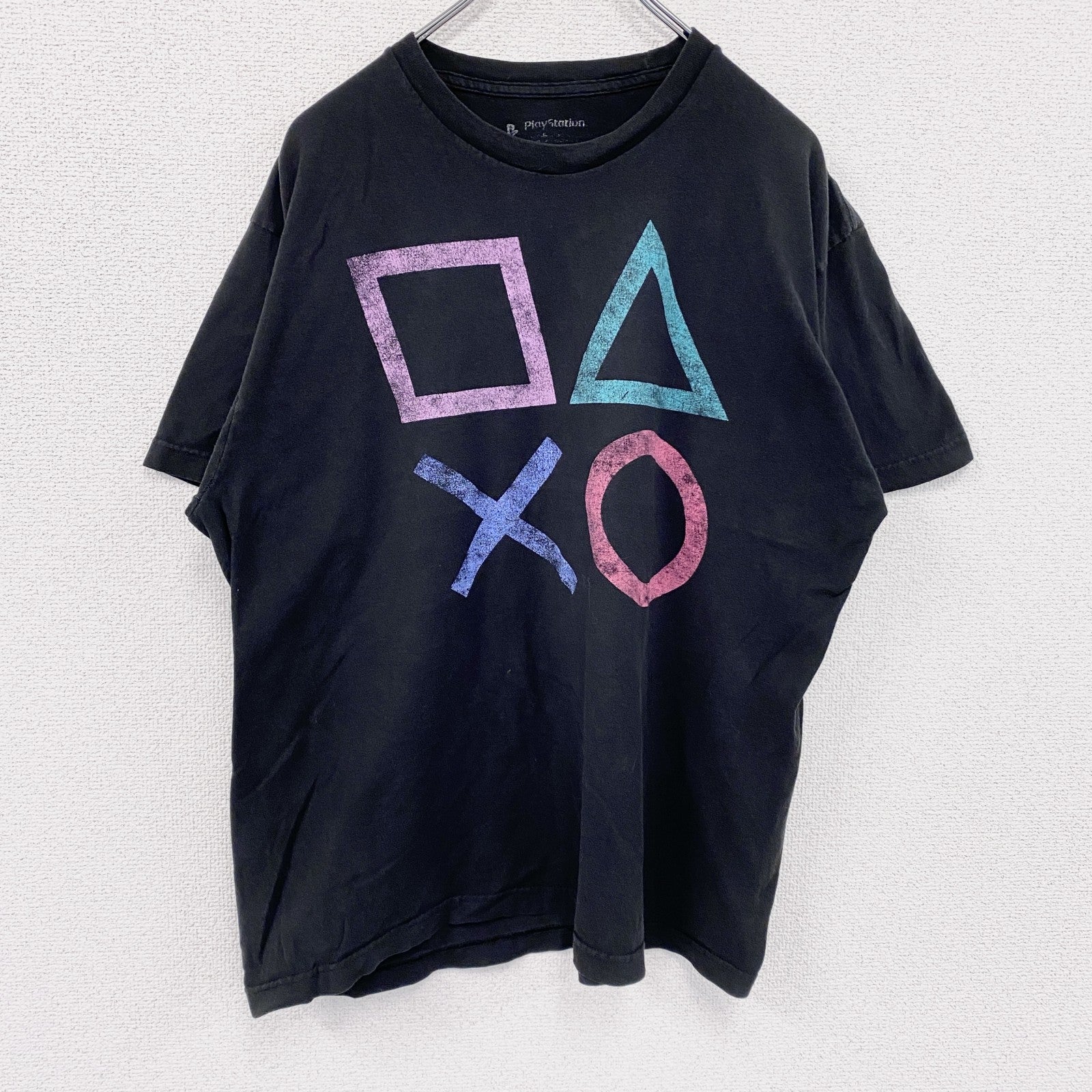 Play Station　プレイステーション　プレステ　半袖プリントTシャツ　黒　ブラック　XLサイズ