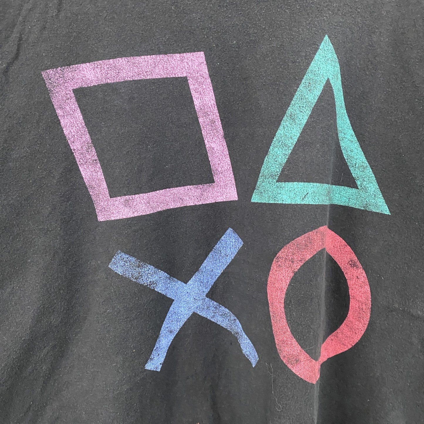 Play Station　プレイステーション　プレステ　半袖プリントTシャツ　黒　ブラック　XLサイズ