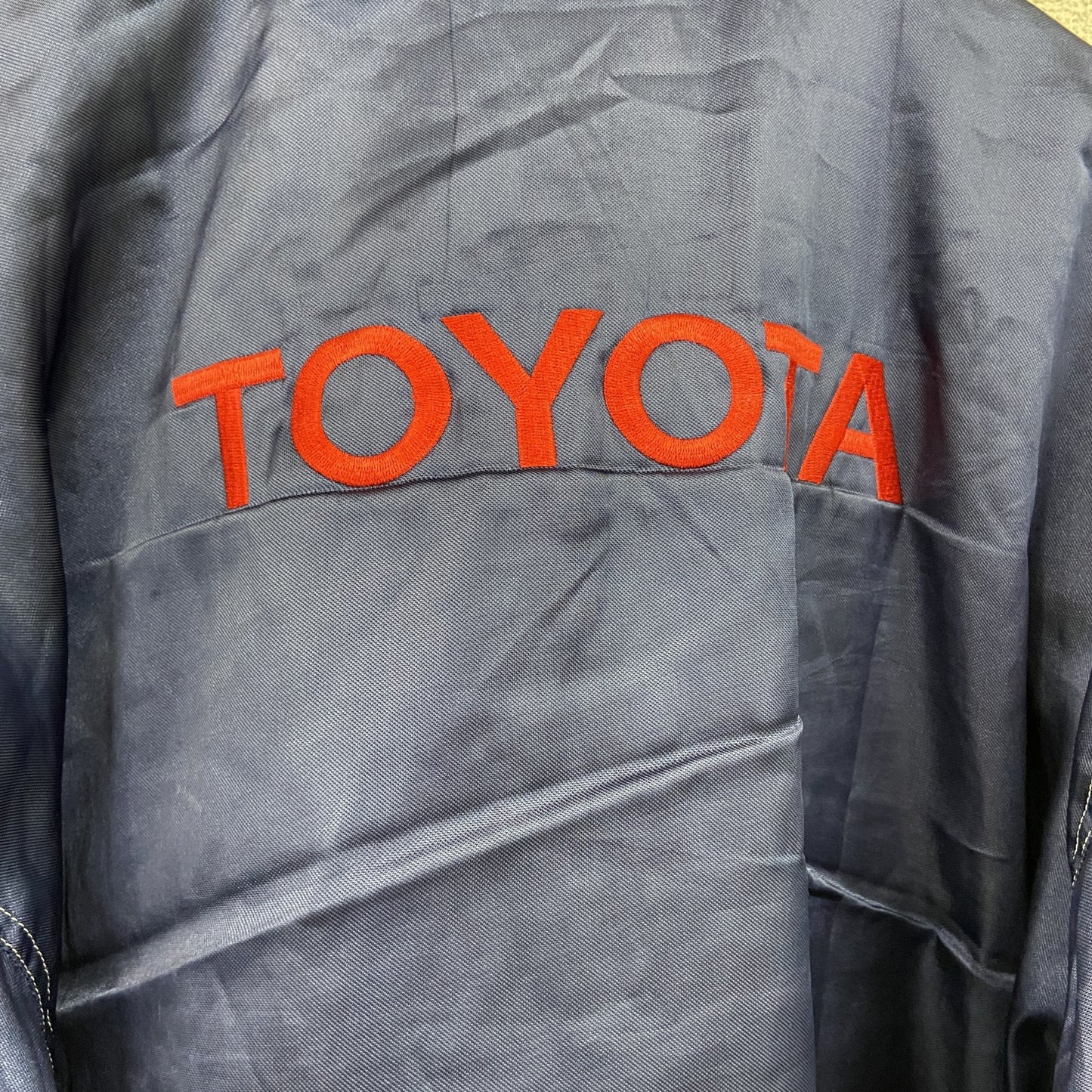 FIELD MESSAGE　TOYOTA　フルボタンジャケット　企業　刺繍ロゴ　紺　ネイビー　LLサイズ