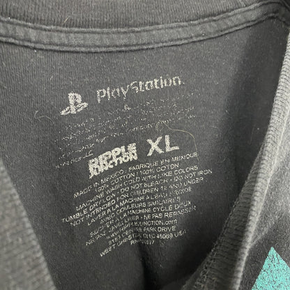 Play Station　プレイステーション　プレステ　半袖プリントTシャツ　黒　ブラック　XLサイズ