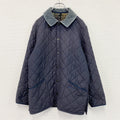 Barbour　バブアー　キルティングジャケット　コーデュロイ襟　紺　ネイビー