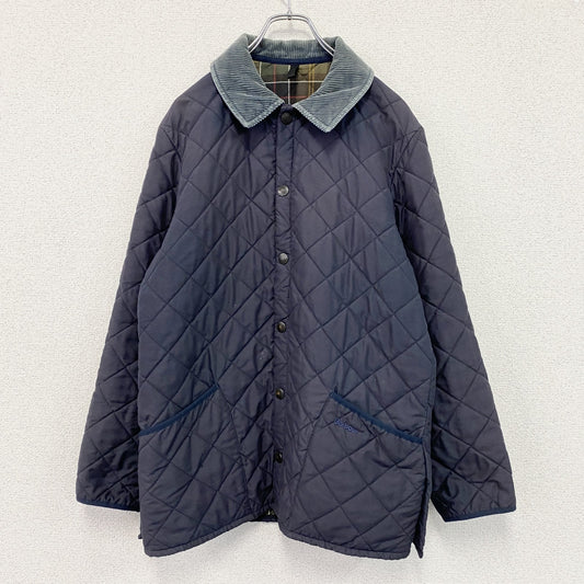 Barbour　バブアー　キルティングジャケット　コーデュロイ襟　紺　ネイビー