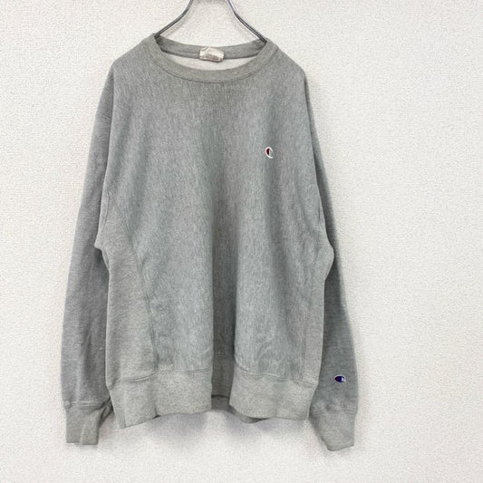 Champion　チャンピオン　リバースウィーブ　スウェット/トレーナー　刺繍ロゴ　ワンポイント　現行　灰色　グレー　Lサイズ