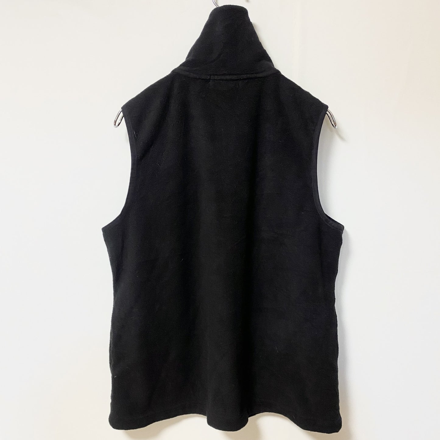 古着 used　CHAPS チャップス　フリースワークベスト　ジップアップアウター　ハイネック　ポケット　黒　ブラック　Lサイズ