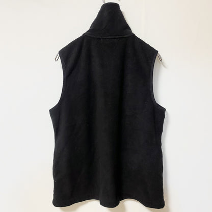 古着 used　CHAPS チャップス　フリースワークベスト　ジップアップアウター　ハイネック　ポケット　黒　ブラック　Lサイズ
