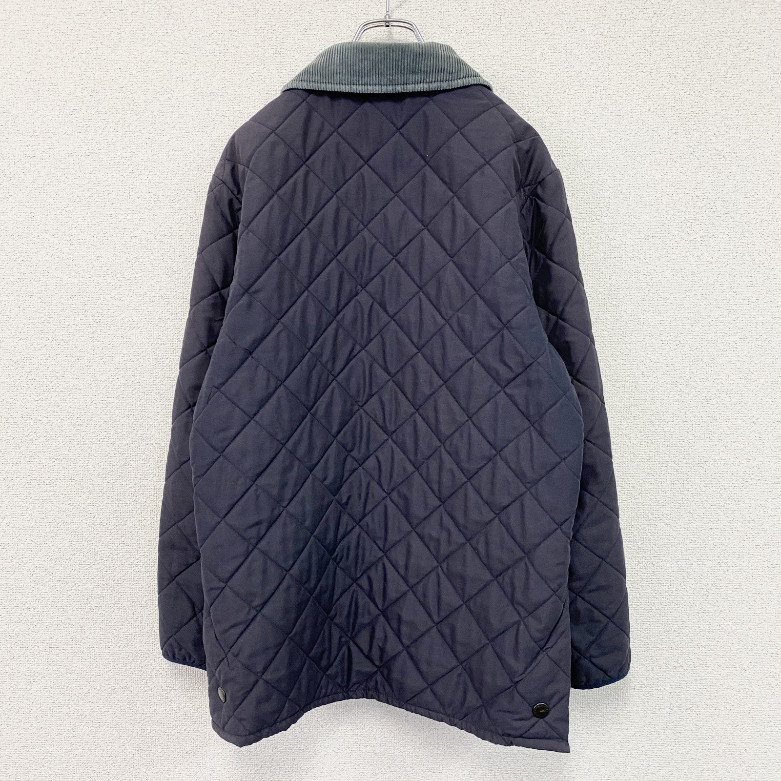 Barbour　バブアー　キルティングジャケット　コーデュロイ襟　紺　ネイビー