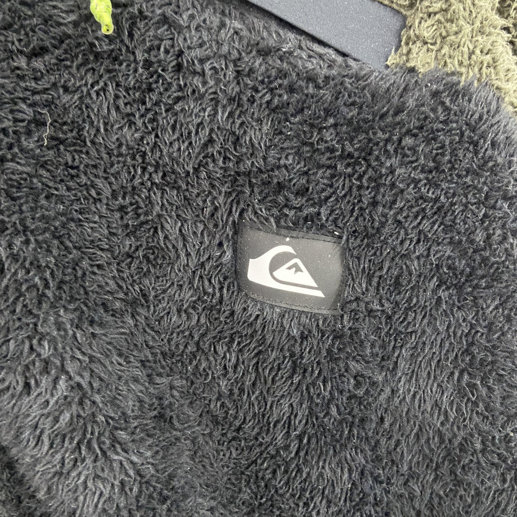 QUIKSILVER　クイックシルバー　フリースジャケット/ボアジャケット　カーキ　黒　ブラック　Mサイズ　