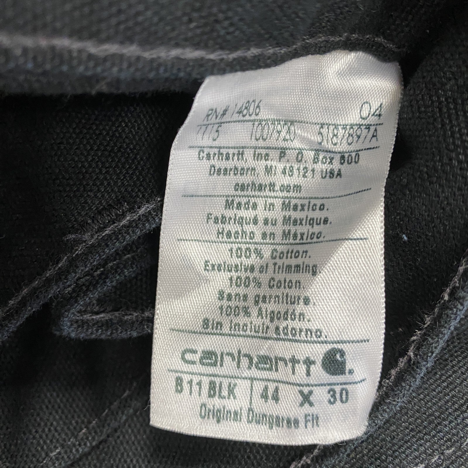 Carhartt　カーハート　ペインターパンツ　ワークパンツ　黒　ブラック　W44