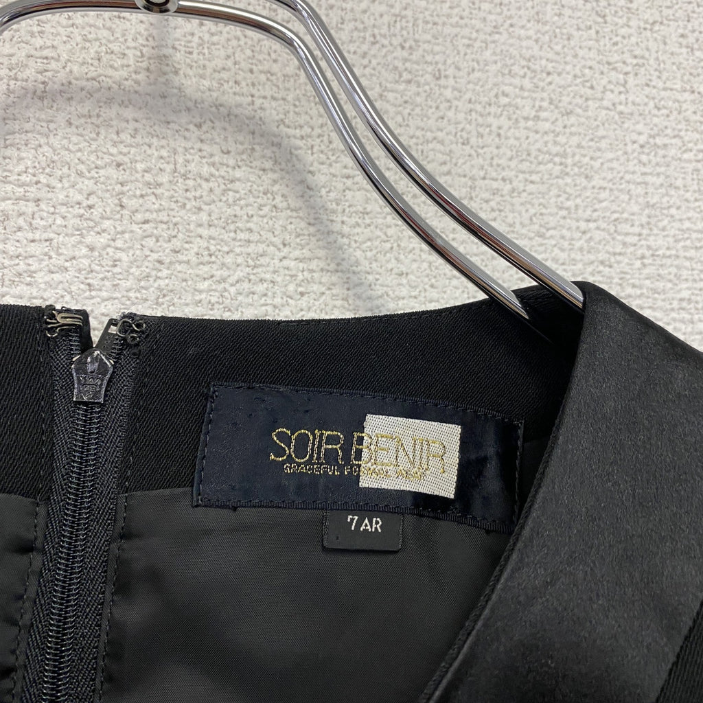 SOIR BENIR　ソワール ベニール　冠婚葬祭　フォーマルワンピース　黒　ブラック　7ARサイズ