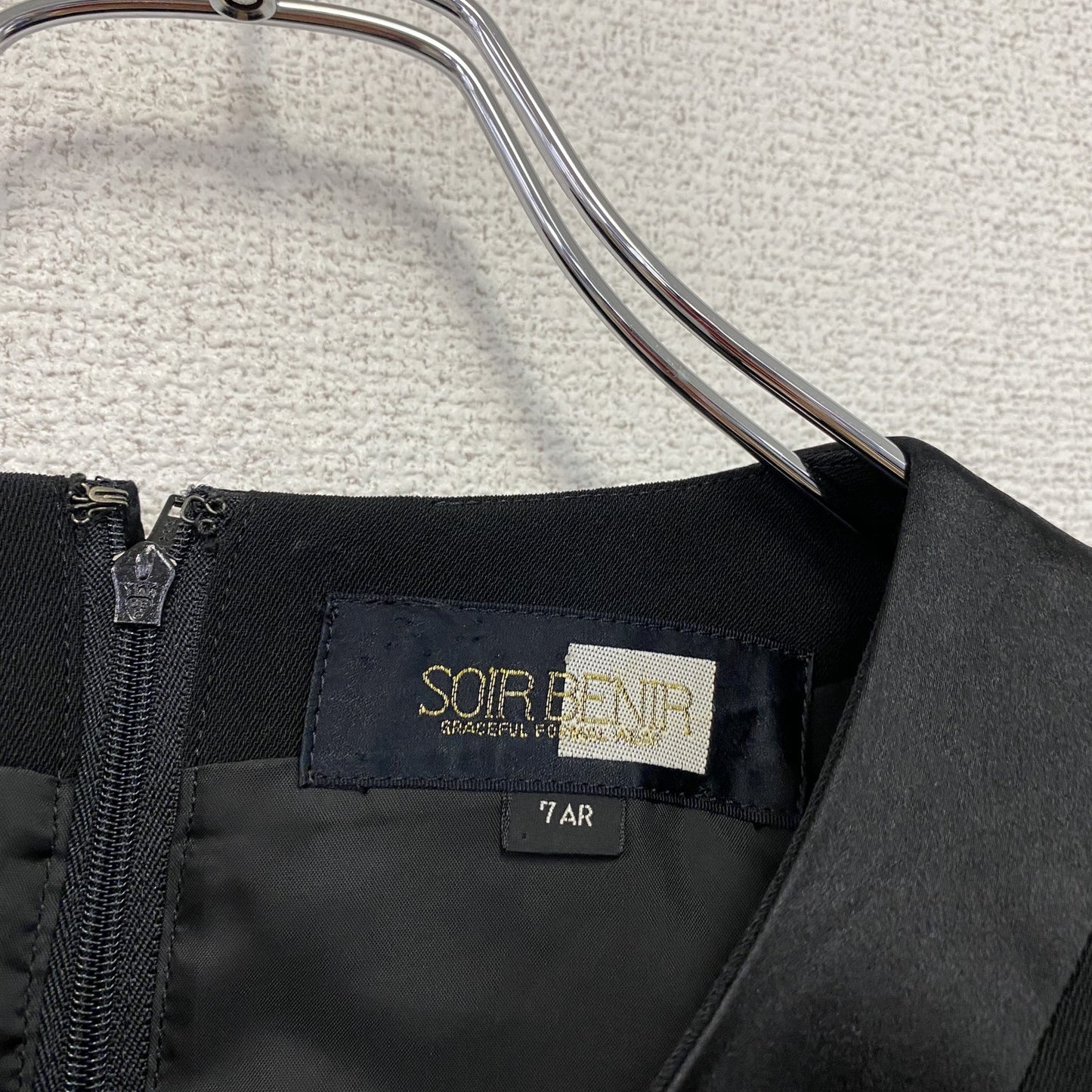 SOIR BENIR　ソワール ベニール　冠婚葬祭　フォーマルワンピース　黒　ブラック　7ARサイズ