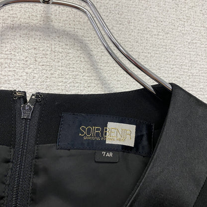 SOIR BENIR　ソワール ベニール　冠婚葬祭　フォーマルワンピース　黒　ブラック　7ARサイズ