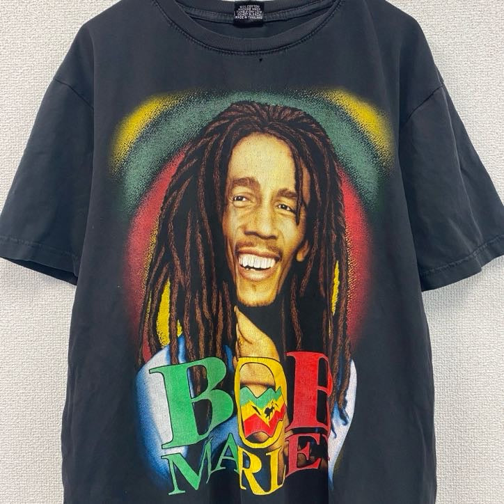 00s～　ST　BOB MARLEY　ボブマーリー　半袖プリントTシャツ　ヴィンテージ　黒　ブラック　Lサイズ