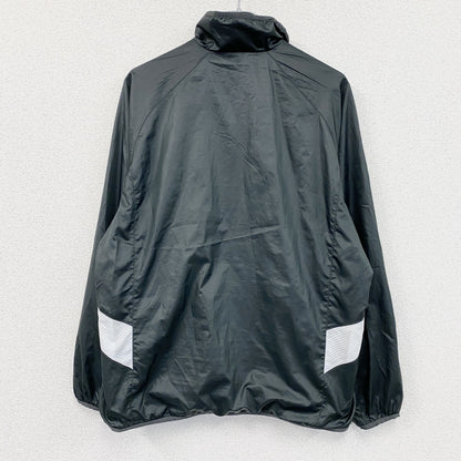 NIKE　ナイキ　フルジップジャケット　ウィンドブレーカー　スウッシュ　デカロゴ　黒　ブラック　Lサイズ