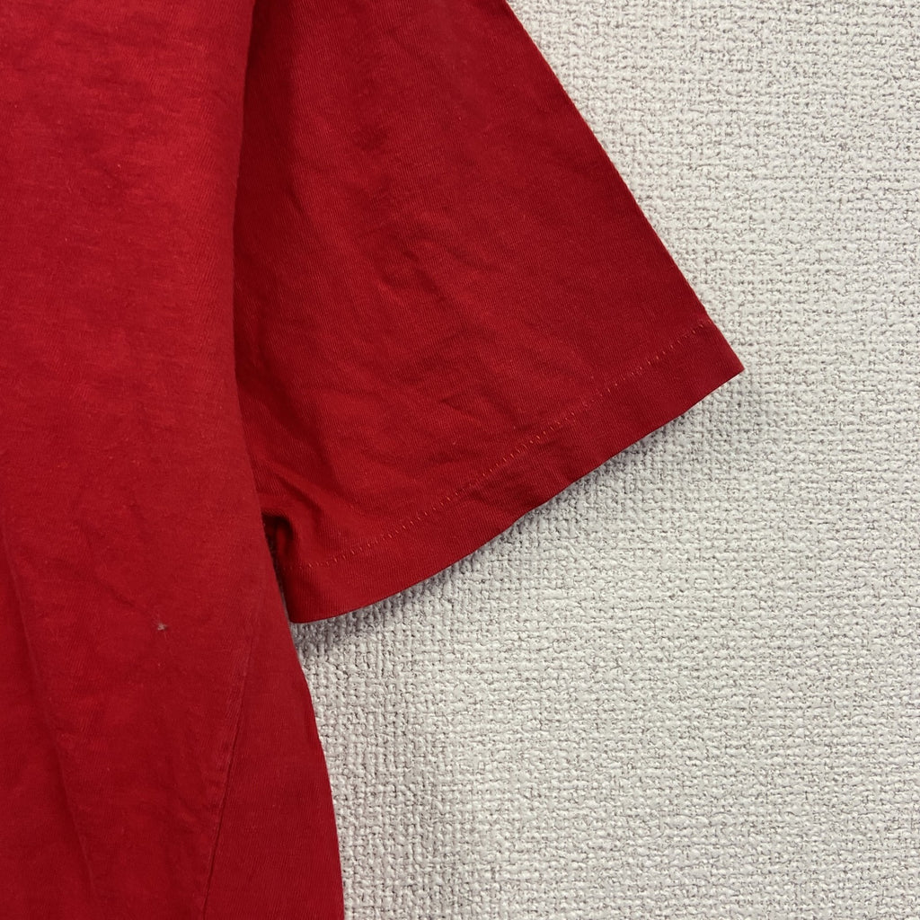 ～90s　万里長城　半袖プリントTシャツ　ヴィンテージ　シングルステッチ　漢字　赤　レッド　