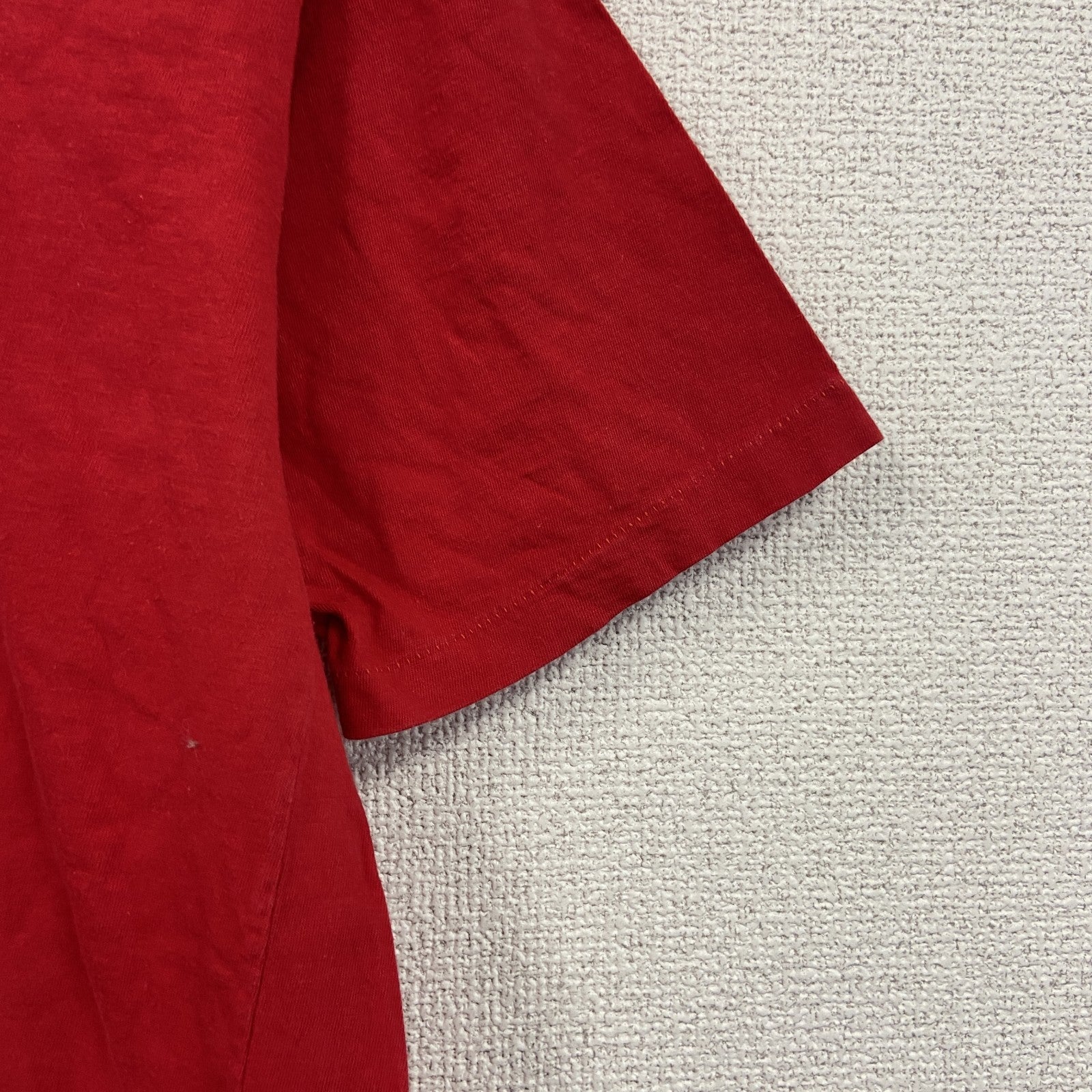 ～90s　万里長城　半袖プリントTシャツ　ヴィンテージ　シングルステッチ　漢字　赤　レッド　