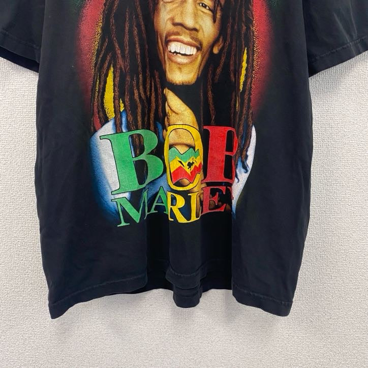 00s～　ST　BOB MARLEY　ボブマーリー　半袖プリントTシャツ　ヴィンテージ　黒　ブラック　Lサイズ